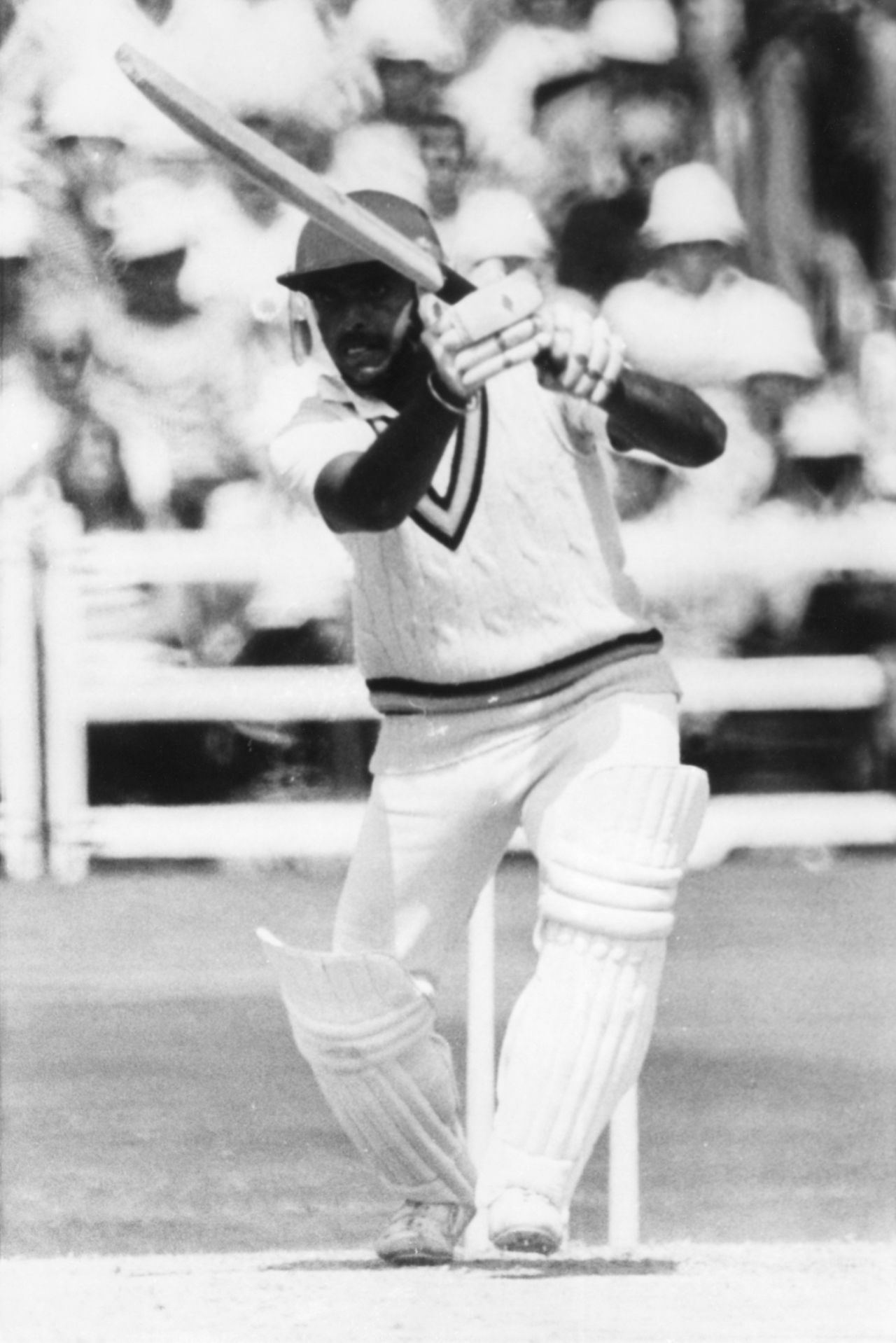 Yashpal Sharma bats against Australia's Ken MacLeay during the 1983 World Cup - he made a run-a-ball 40 in this innings, Australia vs India, World Cup, June 20, 1983, Chelmsford