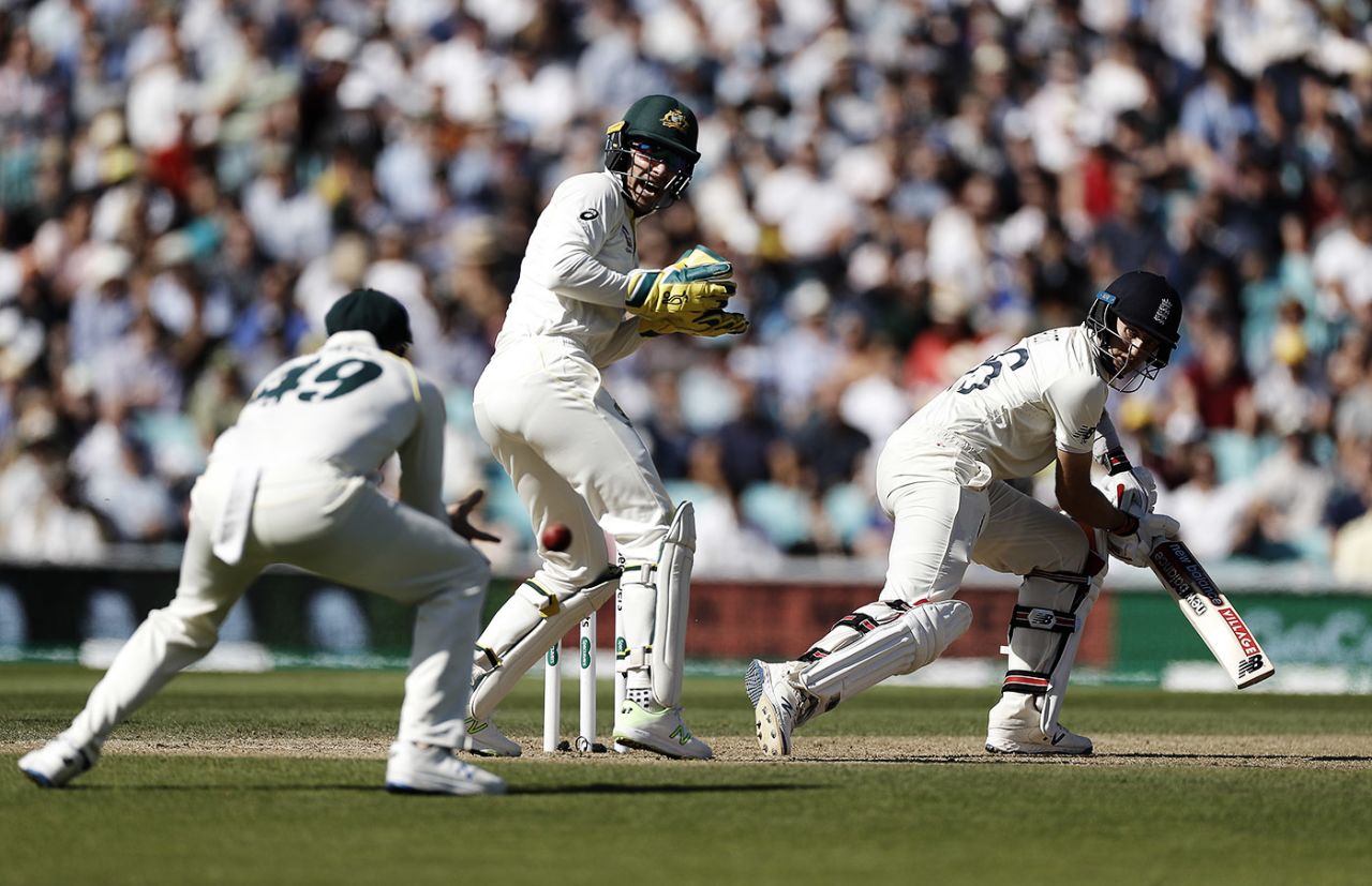 Steve Smith catches Joe Root off Nathan Lyon, England v Australia, 5th Test, The Oval, September 14, 2019