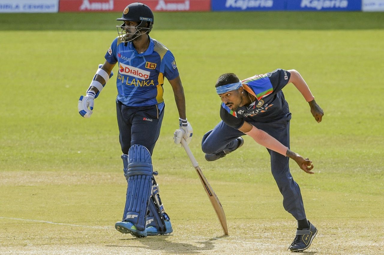 Hardik Pandya digs one in, India vs Sri Lanka, 1st ODI, Colombo, July 18, 2021
