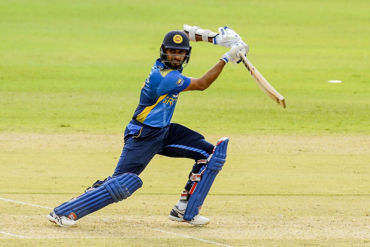 Dasun Shanaka glides one behind square, India vs Sri Lanka, 1st ODI, Colombo, July 18, 2021