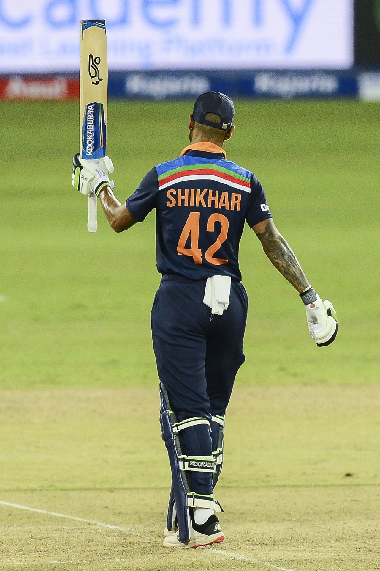 Shikhar Dhawan celebrates his half-century, India vs Sri Lanka, 1st ODI, Colombo, July 18, 2021