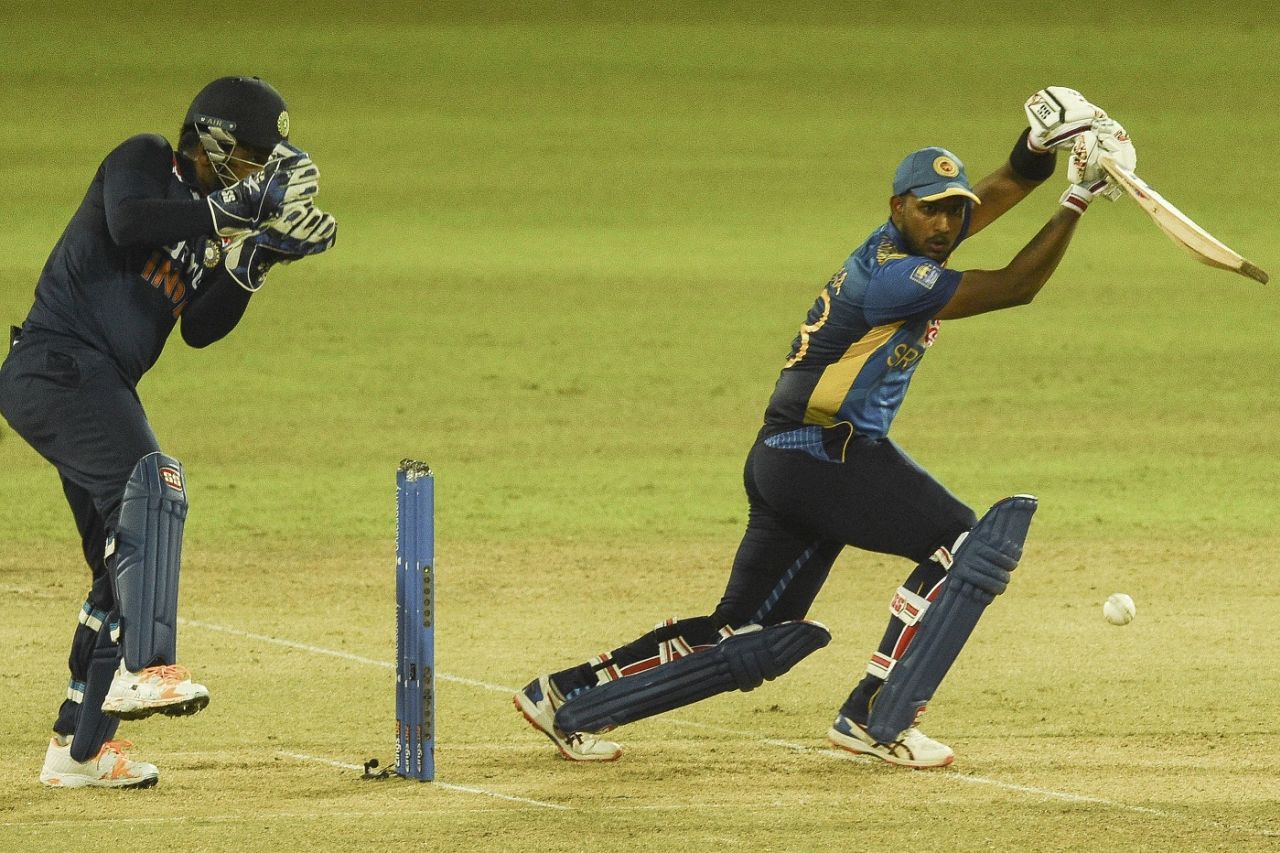 Avishka Fernando laces it through the off side, Sri Lanka vs India, 3rd ODI, Colombo, July 23, 2021