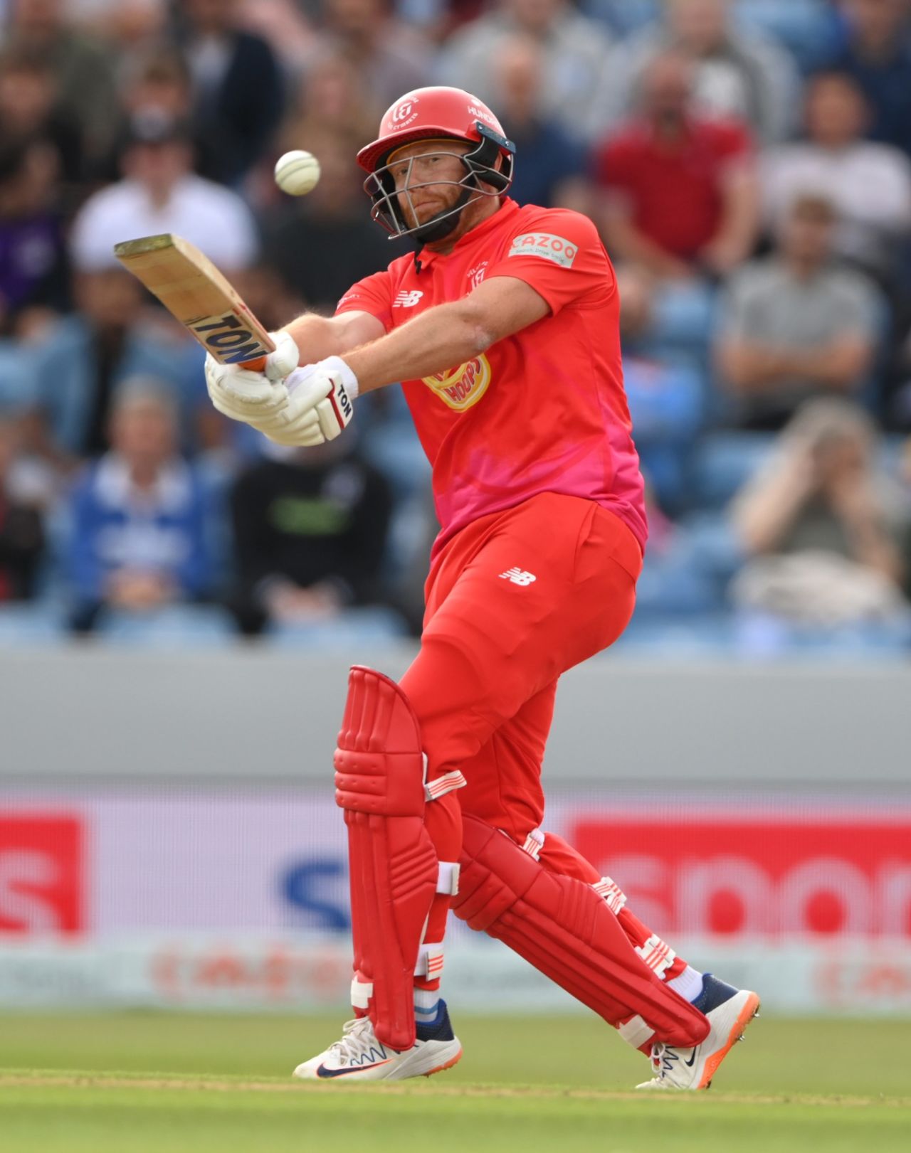 Jonny Bairstow pulls through the leg side, Northern Superchargers vs Welsh Fire, Men's Hundred, Headingley, July 24, 2021