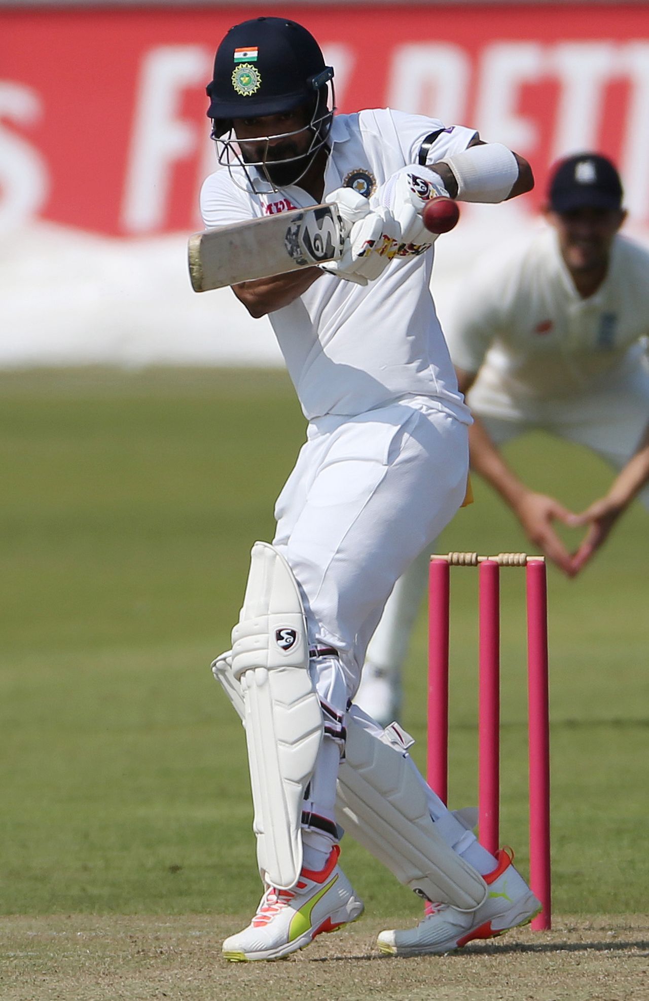 KL Rahul pulls on the way to his century against the County Select XI, Chester-le-Street, July 20, 2021
