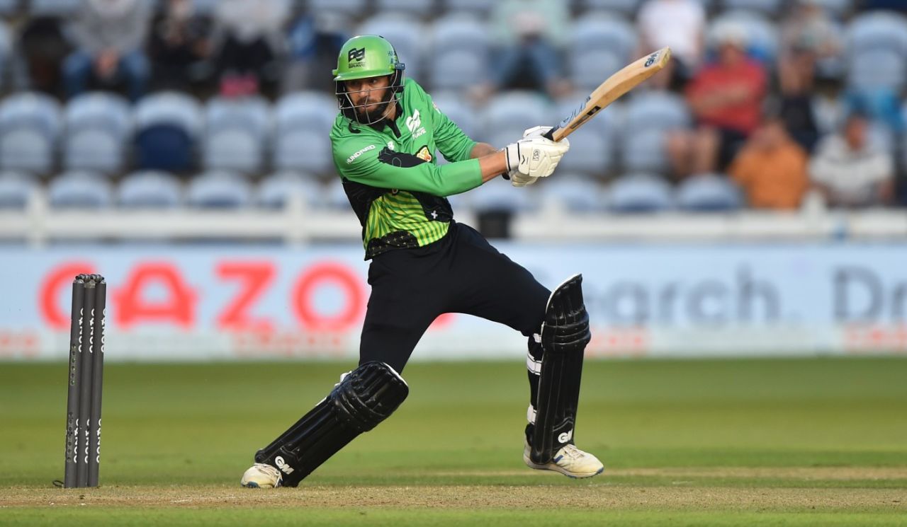 James Vince cuts through the off-side, Welsh Fire vs Southern Brave, Men's Hundred, Cardiff, July 27, 2021