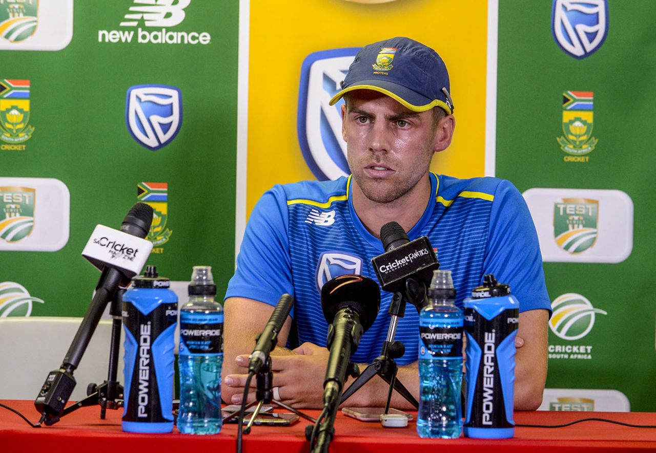Anrich Nortje speaks to the media, South Africa v England, 4th Test, Day 2, Johannesburg, January 25, 2020