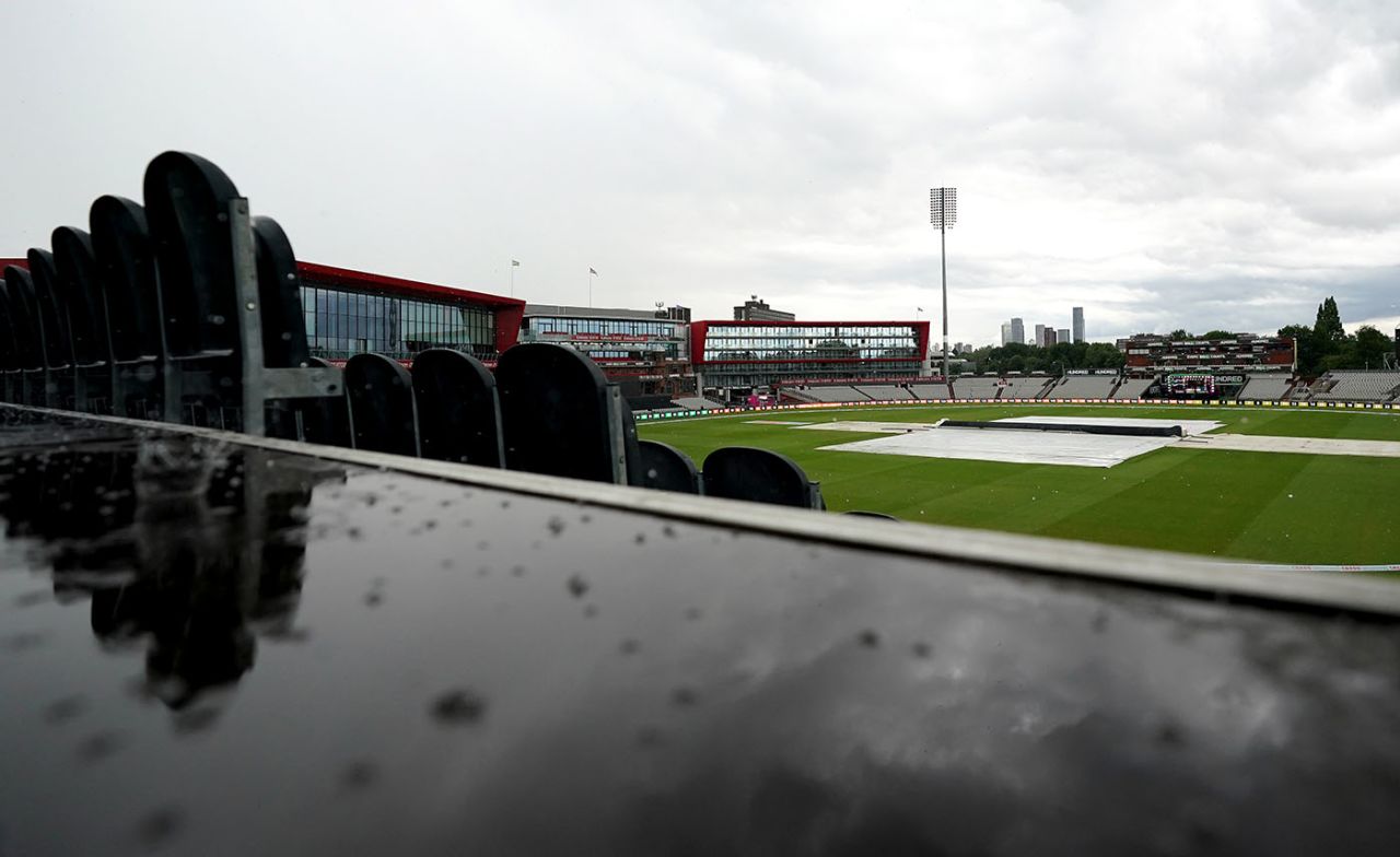 Heavy rain delayed the toss at Emirates Old Trafford, Manchester Originals vs Northern Superchargers, Men's Hundred, July 28, 2021