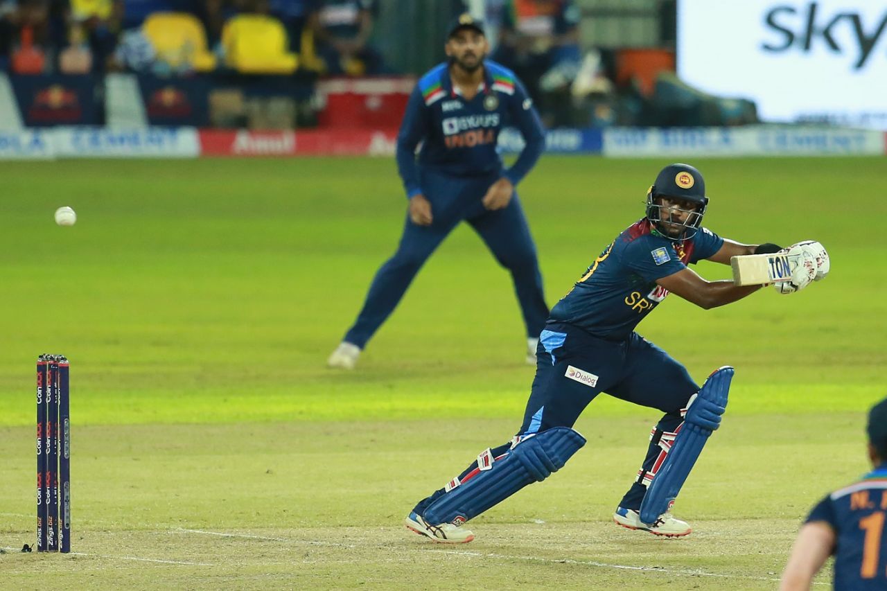 Avishka Fernando cuts behind square, Sri Lanka vs India, 2nd T20I, Colombo, July 28, 2021