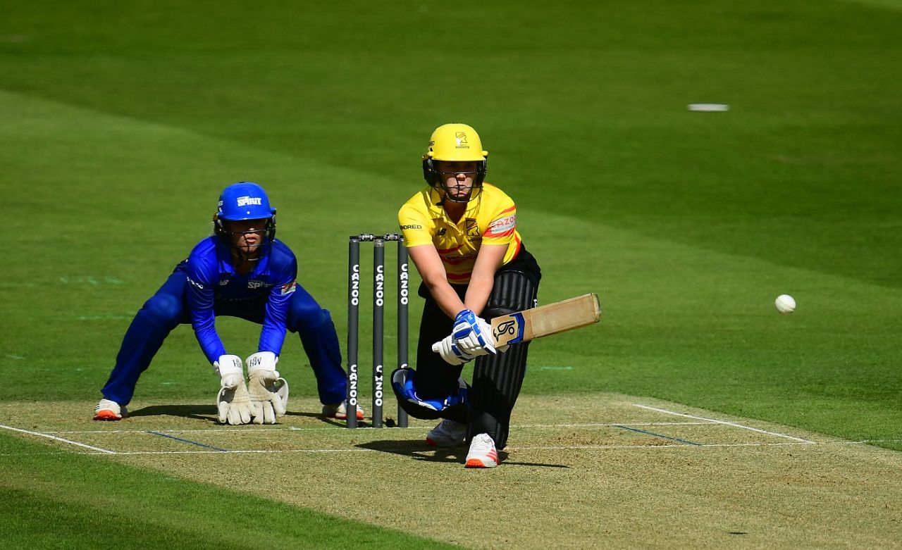 Nat Sciver shapes to sweep, London Spirit vs Trent Rockets, Women's Hundred, Lord's, July 29, 2021