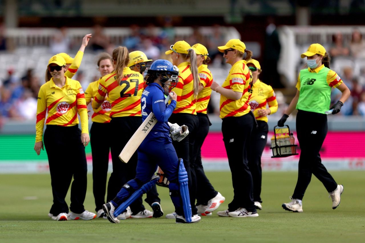 Tammy Beaumont fell early in London Spirit's chase, London Spirit vs Trent Rockets, Women's Hundred, Lord's, July 29, 2021

