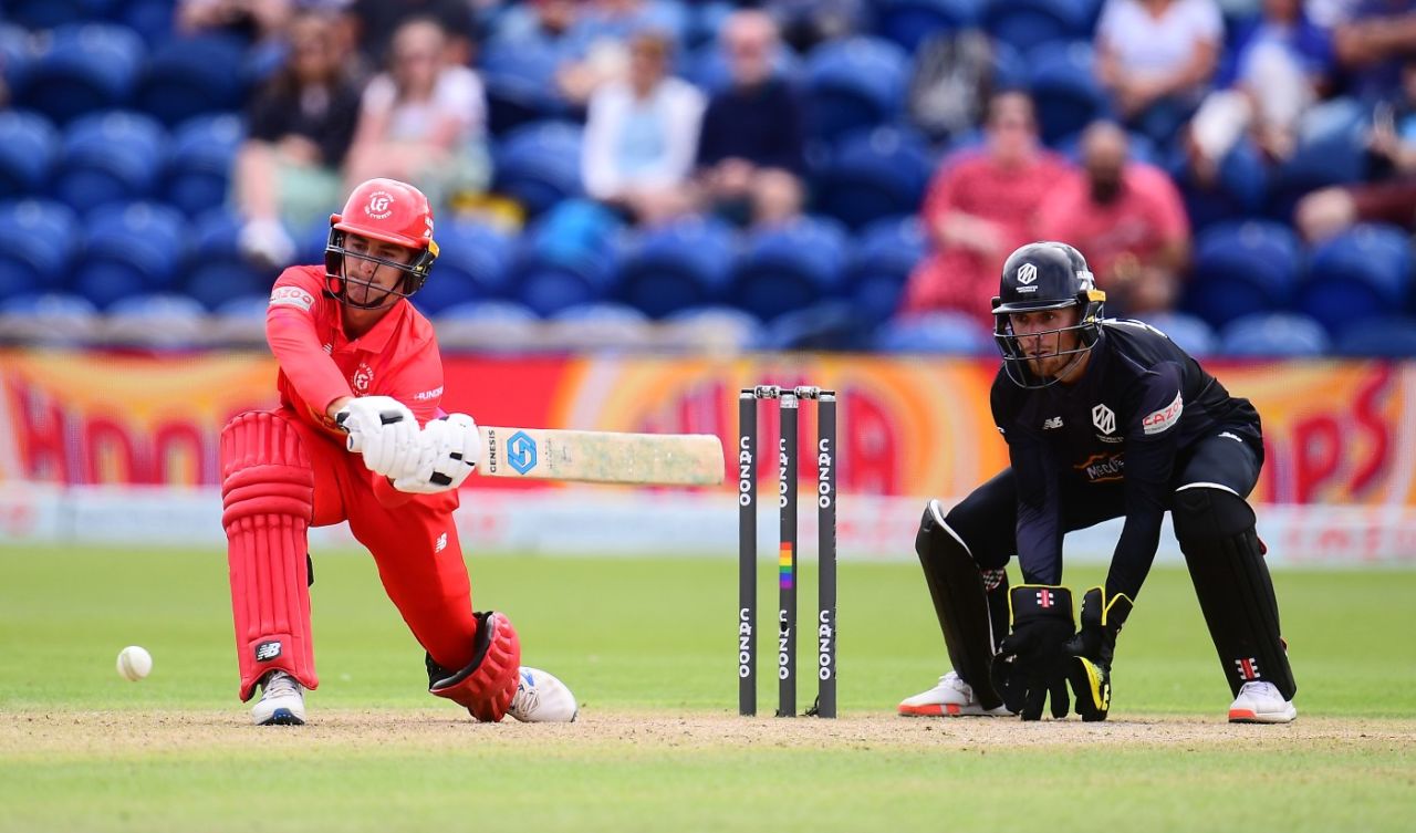 Leus du Plooy made an enterprising 43 from 21 balls, Welsh Fire vs Manchester Originals, Men's Hundred, Cardiff, July 31, 2021