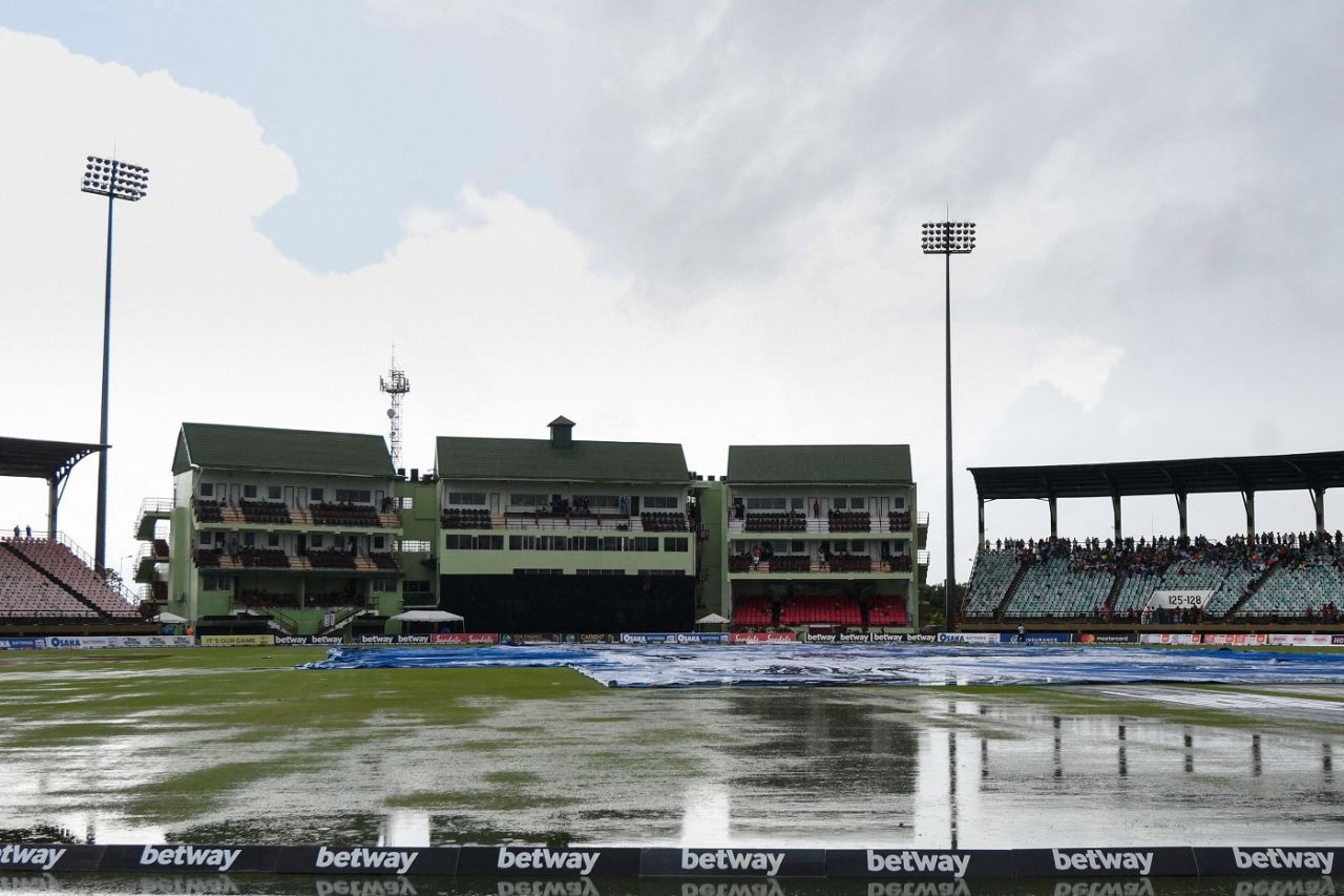 The Providence Stadium wears a flooded look, West Indies vs Pakistan, 3rd T20I, Guyana, August 1, 2021