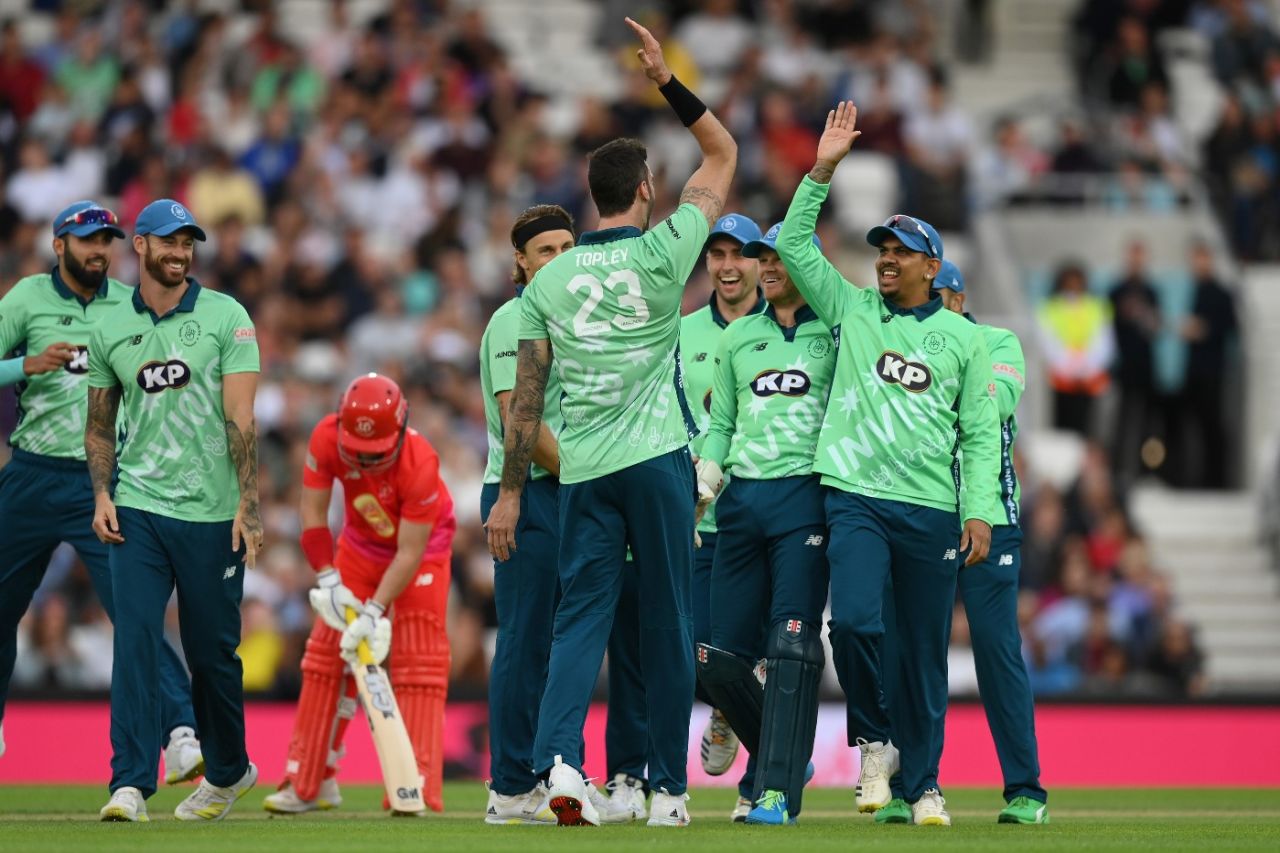 Reece Topley dented Welsh Fire in the Powerplay, Oval Invincibles vs Welsh Fire, Men's Hundred, The Oval, August 2, 2021