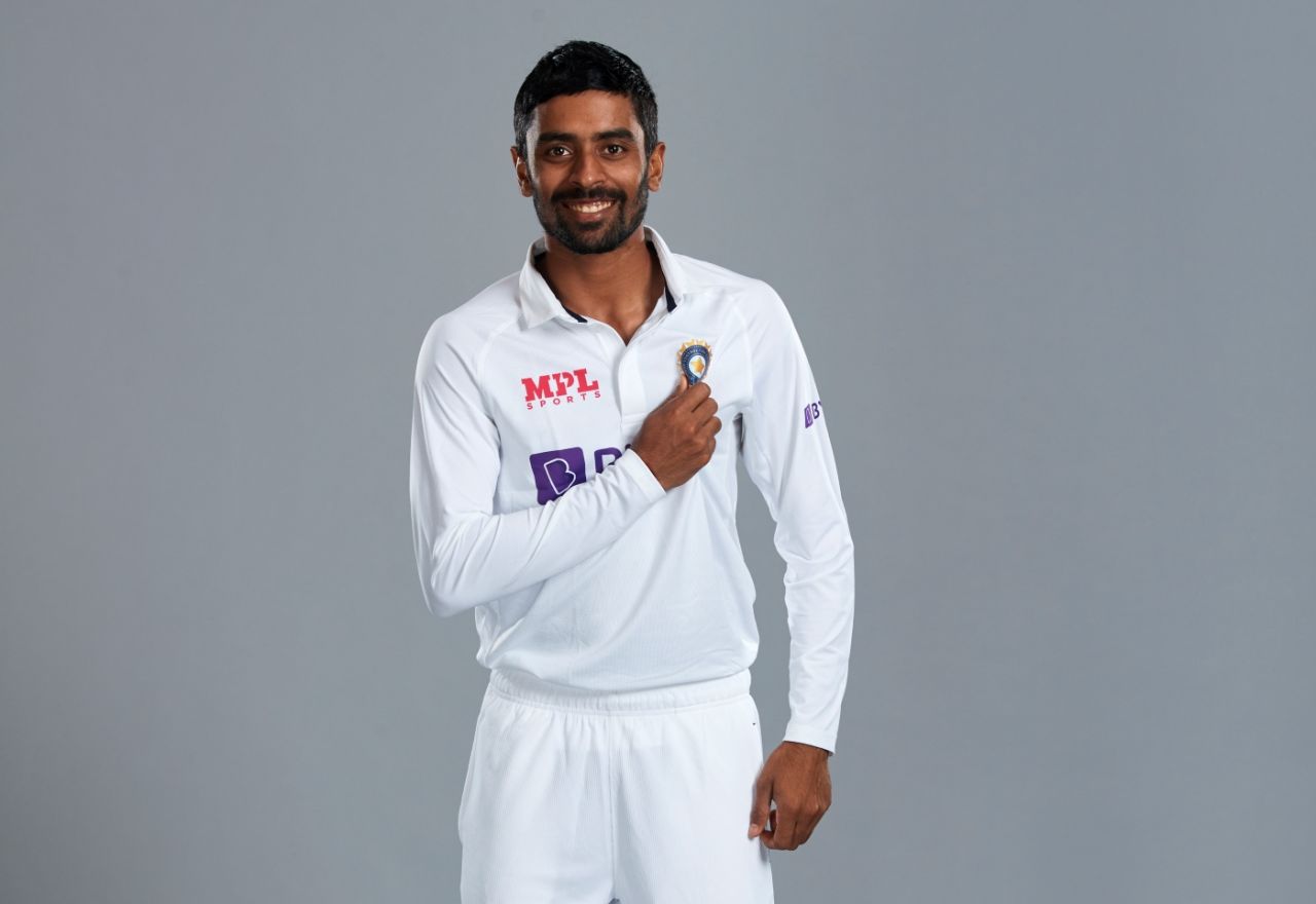 Abhimanyu Easwaran is all smiles at a photo shoot, Nottingham, August 2, 2021