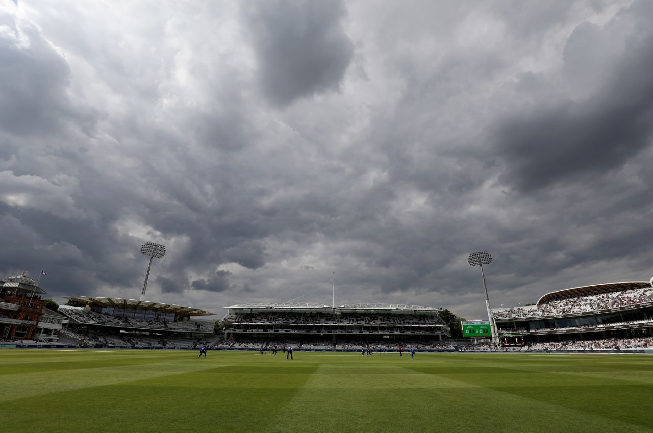 Dark clouds gripped Lord's during the match, London Spirit vs Northern Superchargers, Women's Hundred, Lord's, August 3, 2021