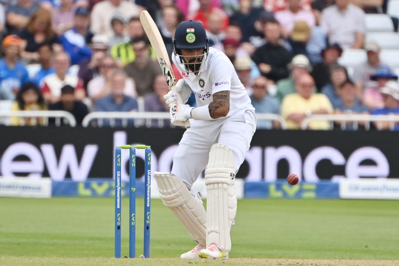 Eyes on the ball for KL Rahul, England vs India, 1st Test, Nottingham, 2nd day, August 5, 2021