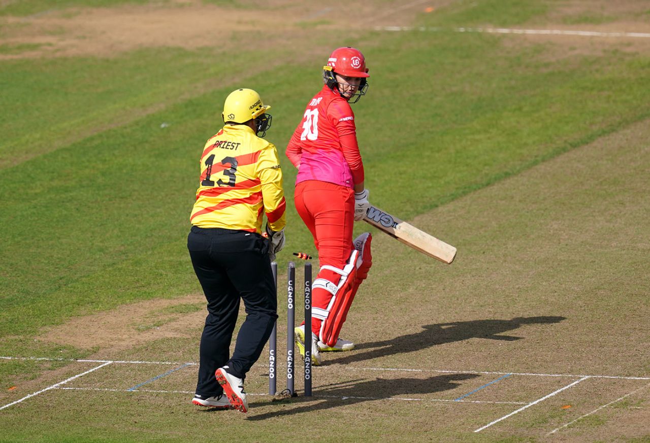 Sarah Taylor is bowled by Heather Graham, Welsh Fire vs Trent Rockets, Women's Hundred, Cardiff, August 6, 2021