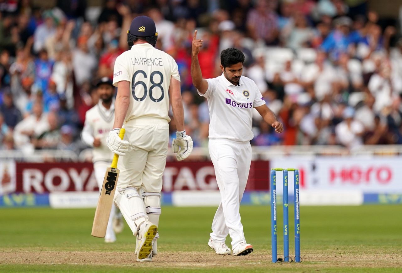 Shardul Thakur trapped Dan Lawrence leg before, England vs India, 1st Test, Nottingham, 4th day, August 7, 2021