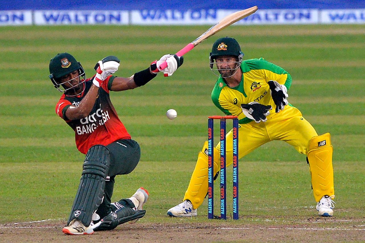 Mahedi Hasan helped give Bangladesh a brisk start, Bangladesh vs Australia, 5th T20, Dhaka, August 9, 2021