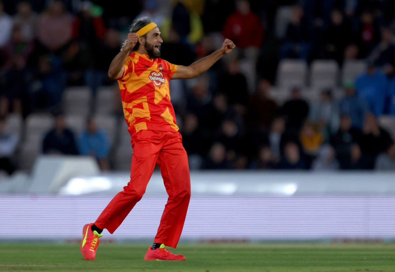 Imran Tahir sets off in celebration, Birmingham Phoenix vs Southern Brave, The Men's Hundred, Southampton, July 30, 2021