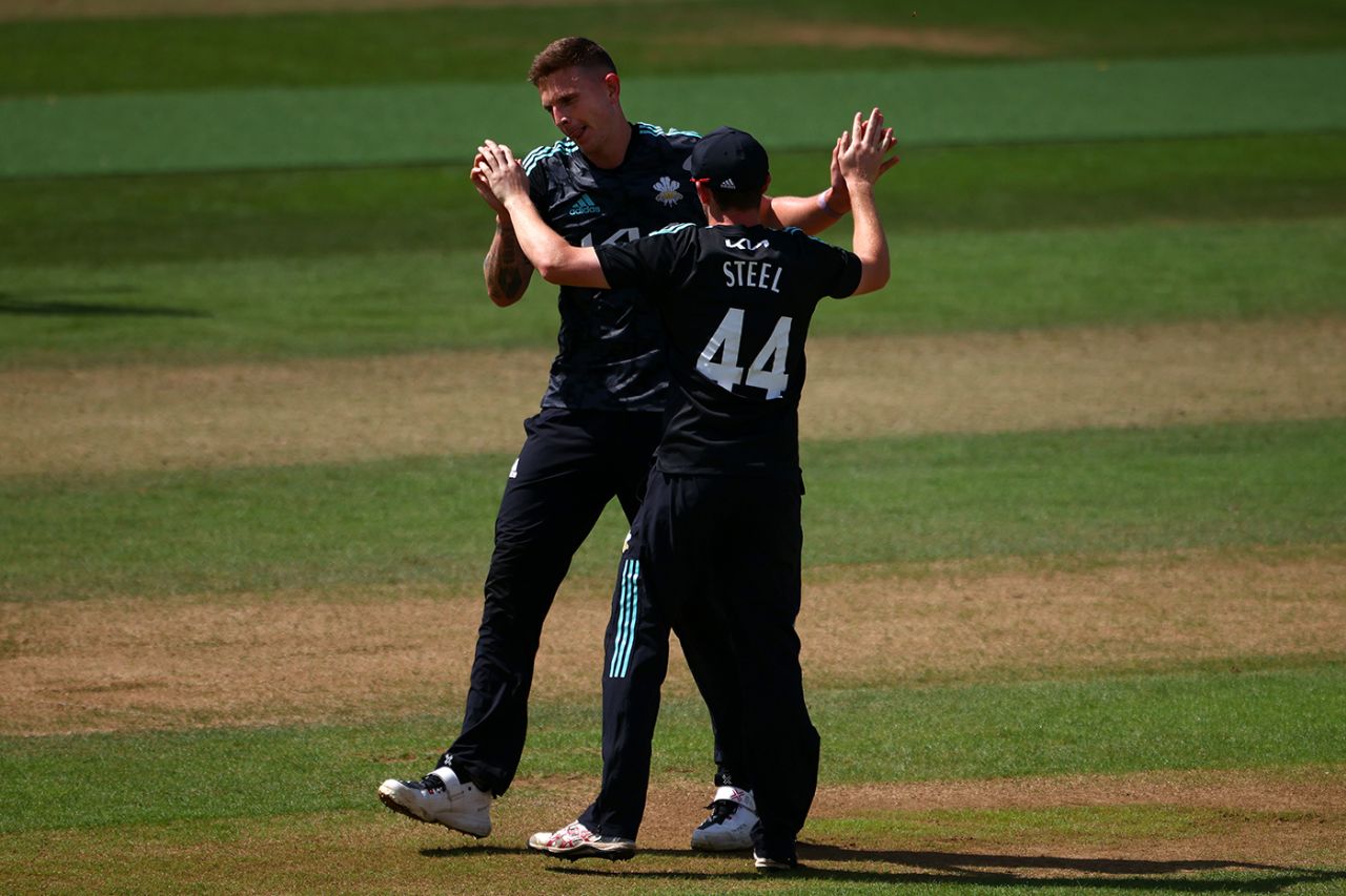 Conor McKerr and Cameron Steel shared eight wickets, Surrey vs Warwickshire, Royal London Cup, The Oval, August 10, 2021