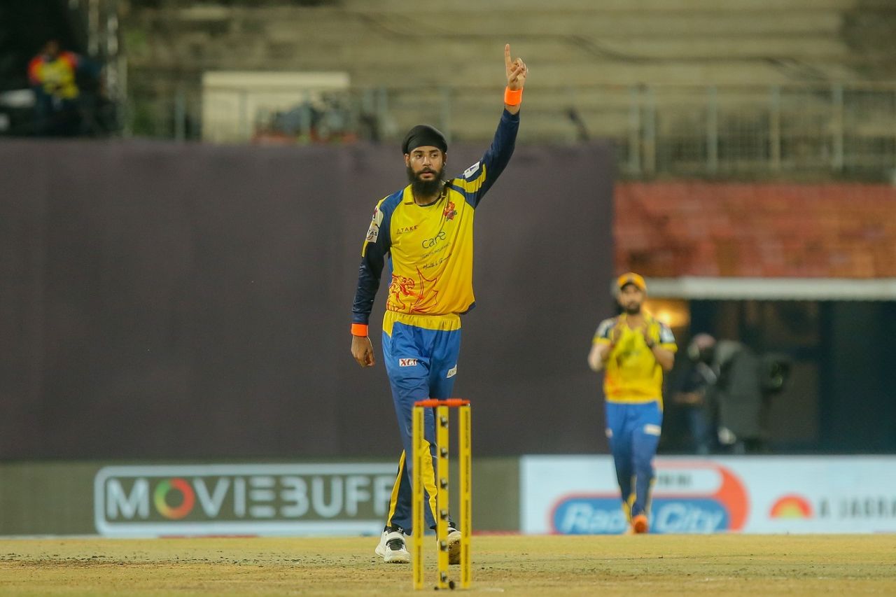 Gurjapneet Singh has been impressive with his slower cutters, Dindigul Dragons vs Lyca Kovai Kings, TNPL 2021 Eliminator, Chennai, August 11, 2021