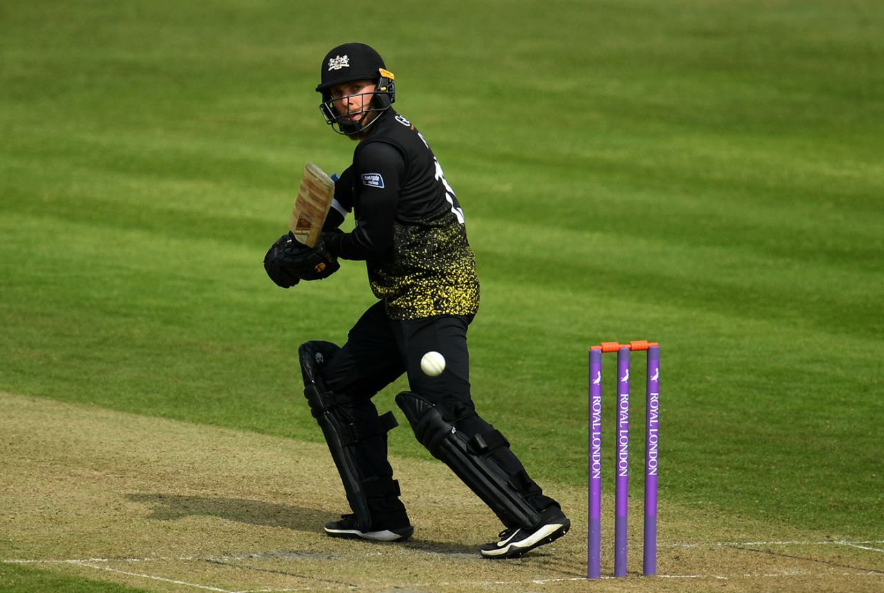 Chris Dent guides the ball fine, Gloucestershire vs Glamorgan, Royal London One Day Cup, Bristol, April 30, 2019