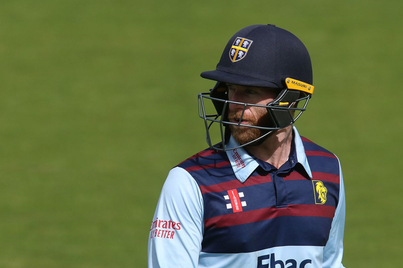 Graham Clark departs, Durham vs Essex, Royal London One Day Cup, Emirates Riverside, 8 August 2021