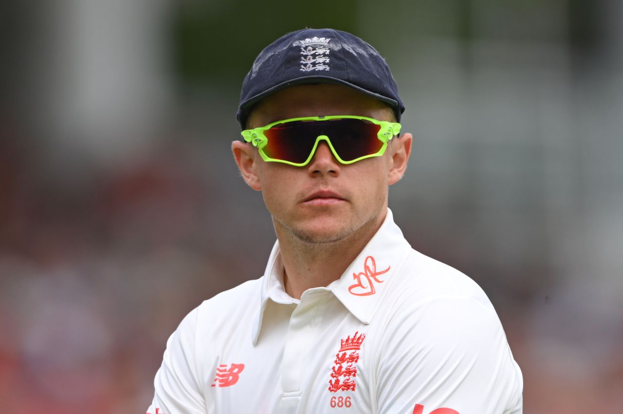 Sam Curran sports yellow sunglasses while fielding, England vs India, 2nd Test, Lord's, 2nd day, August 13, 2021