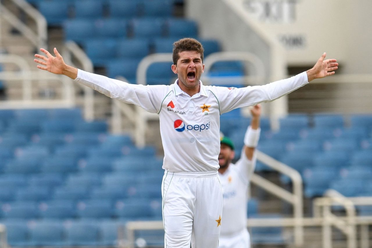 Shaheen Shah Afridi took two wickets in two balls, West Indies vs Pakistan, 1st Test, Kingston, 2nd day, August 13, 2021