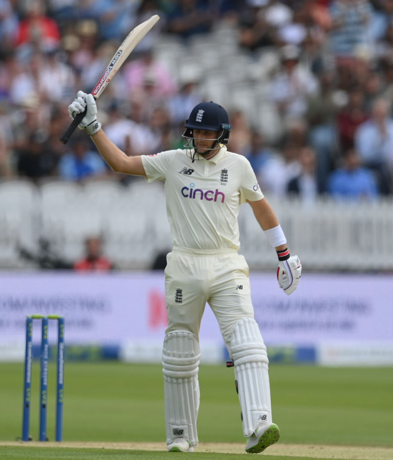 Joe Root celebrates reaching his half-century, England vs India, 2nd Test, Lord's, London, 3rd day, August 14, 2021