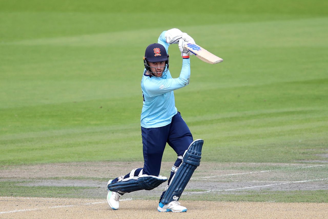 Josh Rymell drives, Lancashire vs Essex, Royal London Cup, Emirates Old Trafford, August 12, 2021