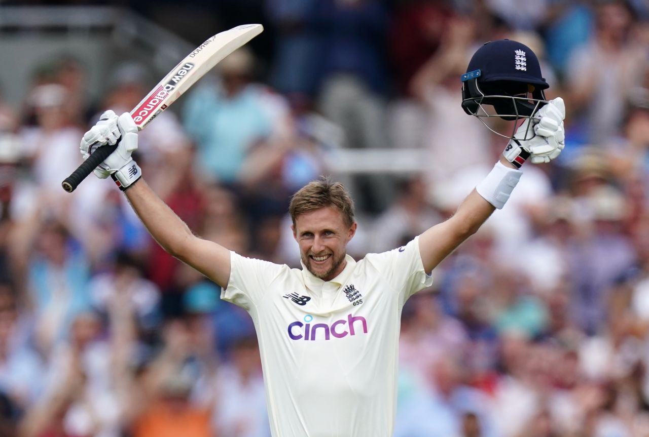 Joe Root is all smiles after getting to a century, England vs India, 2nd Test, Lord's, London, 3rd day, August 14, 2021