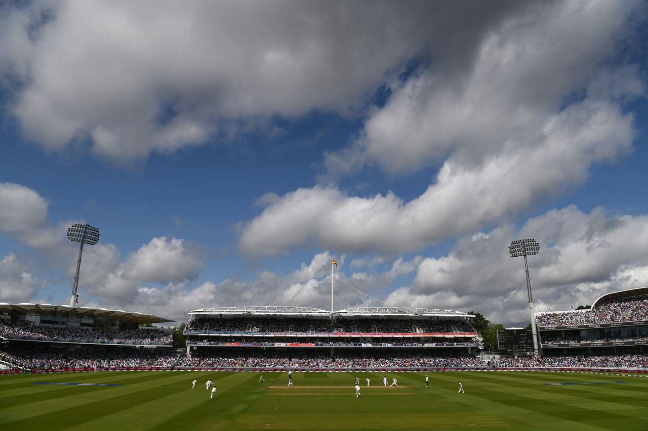 The clouds gather over Lord's, Lord's, London, 4th day, August 15, 2021

