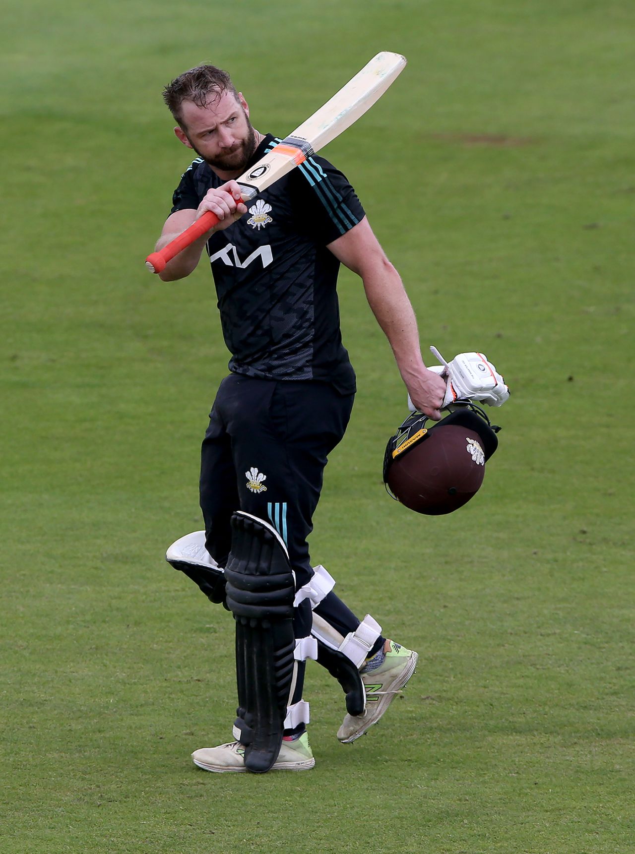 Mark Stoneman walks off after making a century, Durham vs Surrey, Royal London Cup semi-final, Chester-le-Street, August 17, 2021