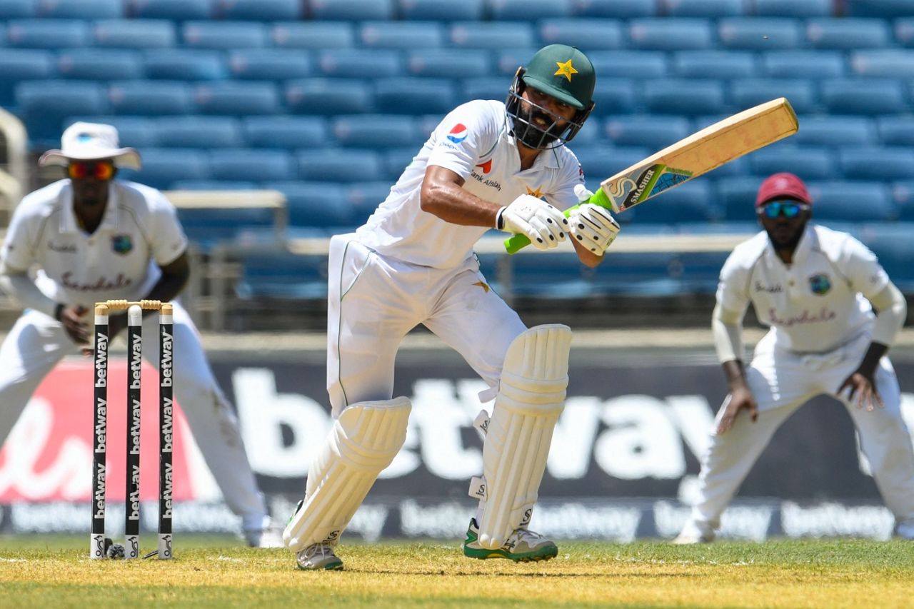 Fawad Alam works it through the legside, West Indies vs Pakistan, 2nd Test, Jamaica, 1st day, August 20, 2021