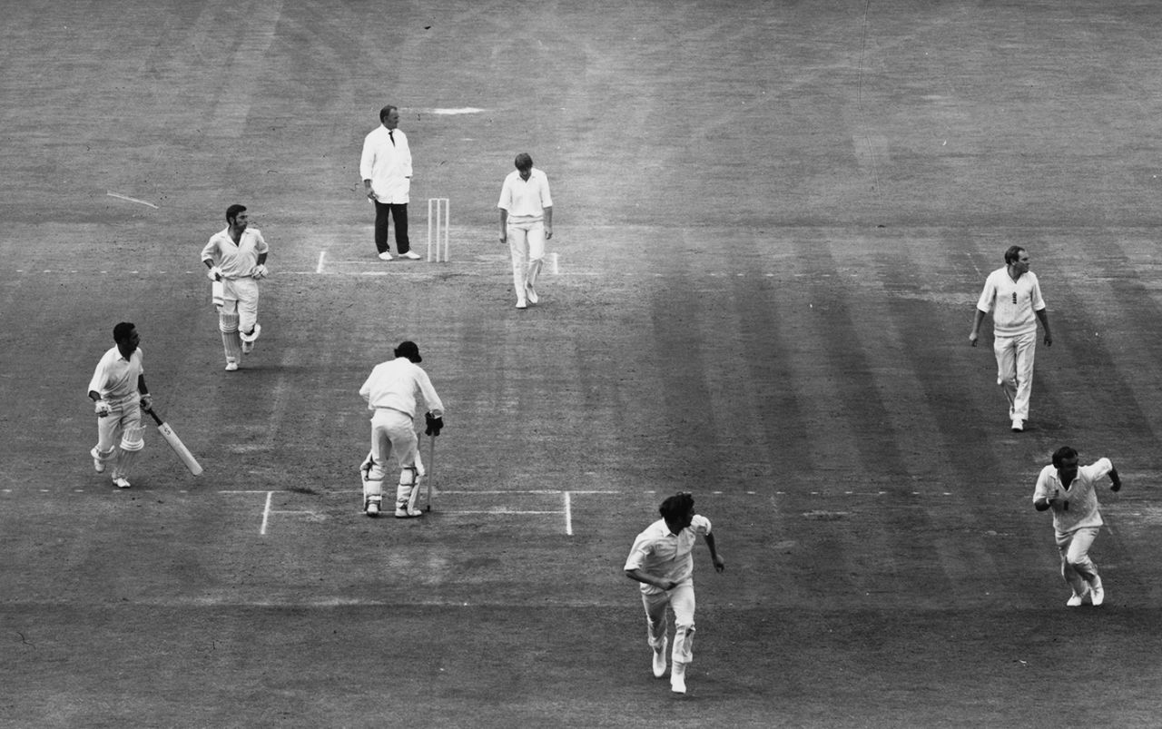 Abid Ali takes the winning run, England vs India, 3rd Test, The Oval, 5th day, August 24, 1971
