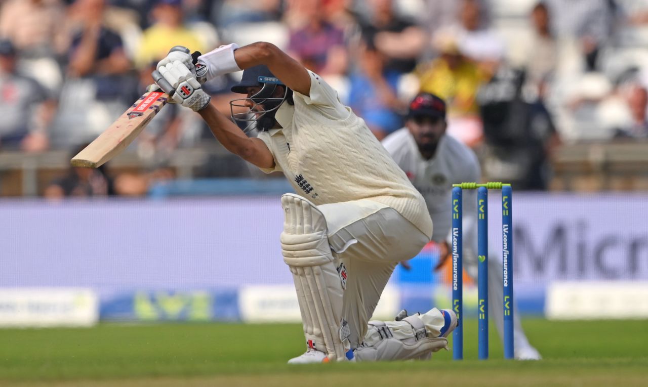 Haseeb Hameed drives the ball behind point, England vs India, 3rd Test, Leeds, 1st day, August 25, 2021