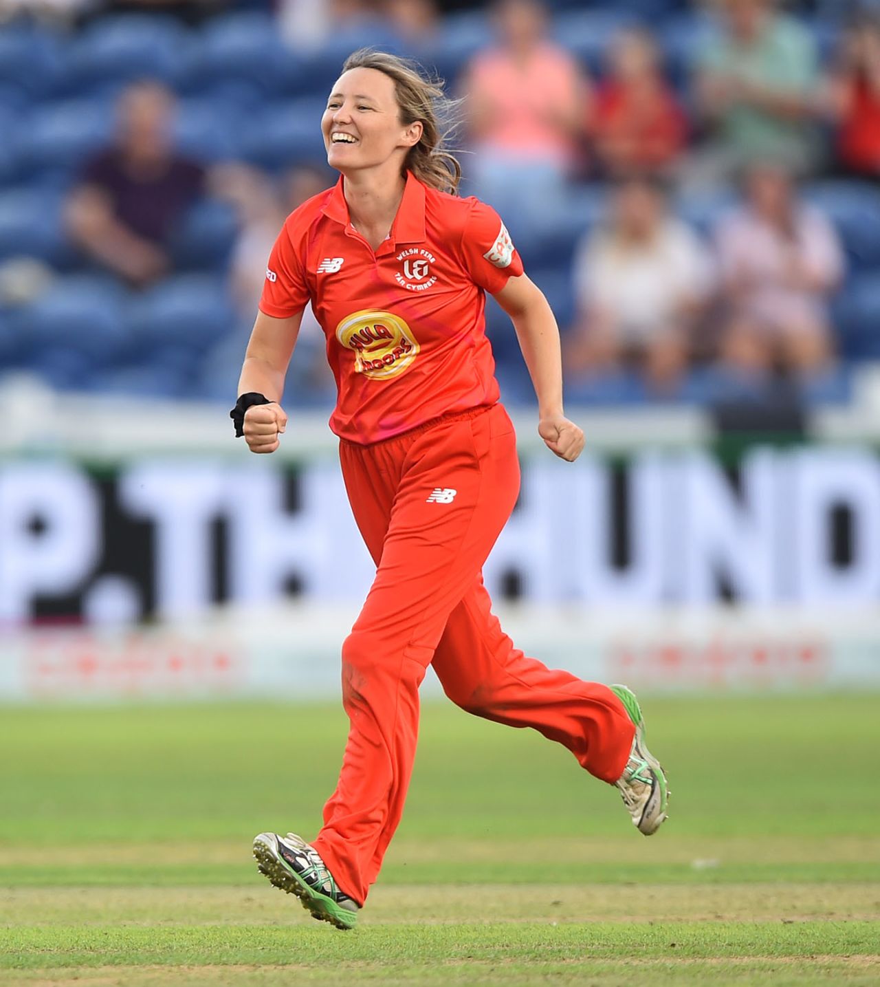 Nicole Harvey celebrates the wicket of Sophia Dunkley, Welsh Fire vs Southern Brave, The Hundred, Sophia Gardens, July 27, 2021