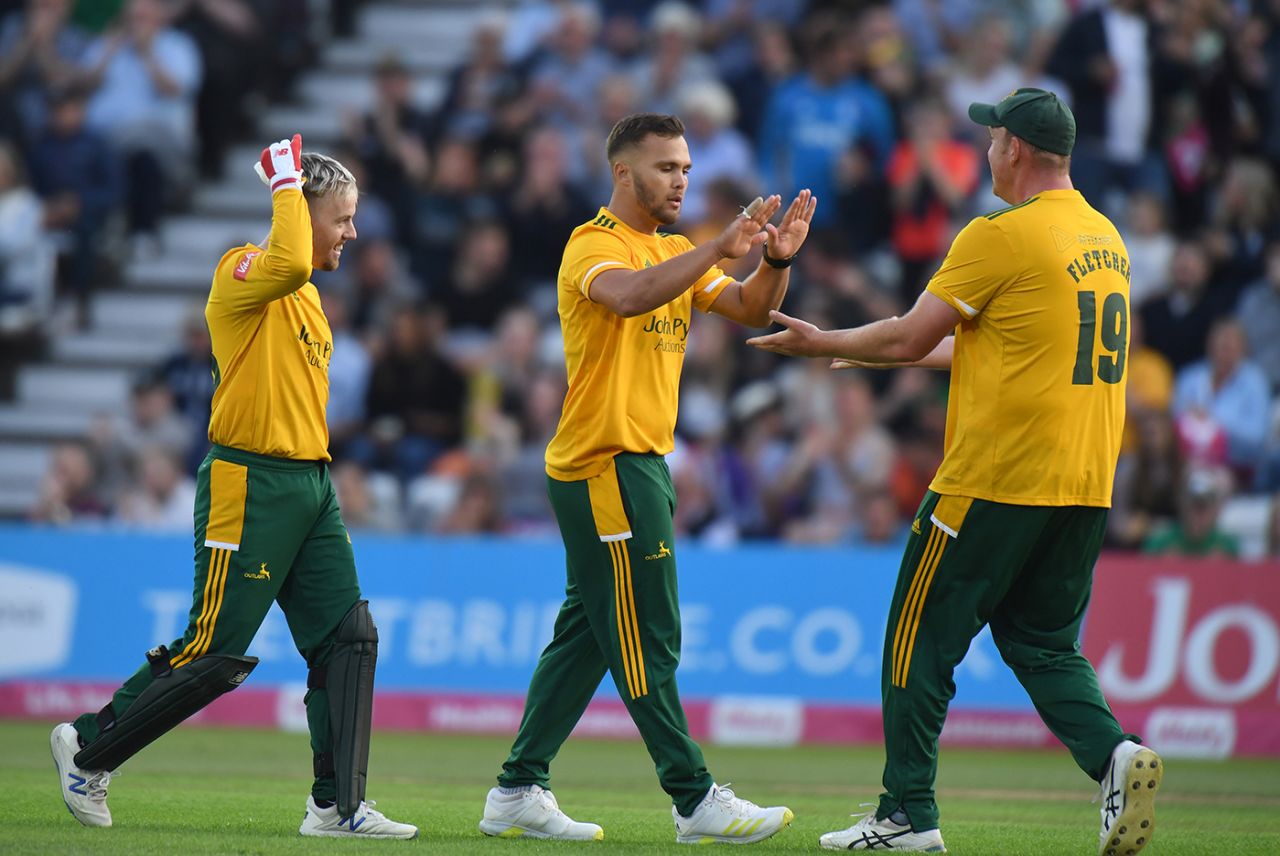 Dane Paterson struck in his second over, Nottinghamshire vs Hampshire, Vitality Blast quarter-final, Trent Bridge, August 25, 2021