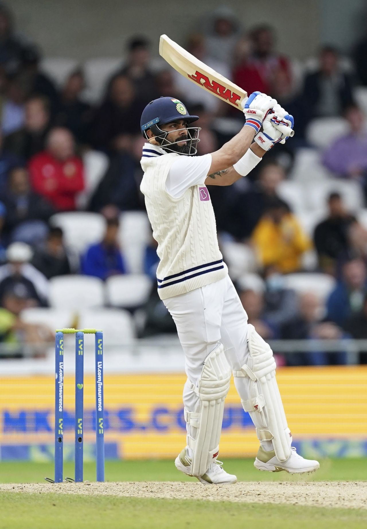 Virat Kohli plays a pull, England vs India, 3rd Test, Leeds, 3rd day, August 27, 2021