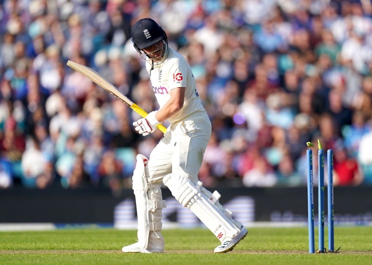 Rory Burns was bowled for 5, England vs India, 4th Test, The Oval, London, 1st day, September 2, 2021