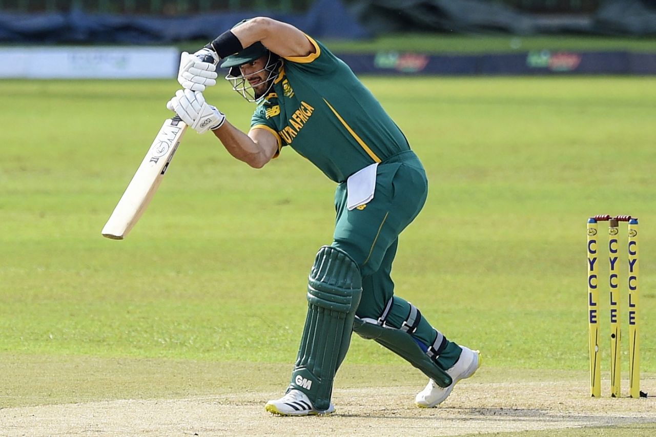 Aiden Markram hits one down the ground, Sri Lanka vs South Africa, 2nd ODI, Colombo, September 4, 2021