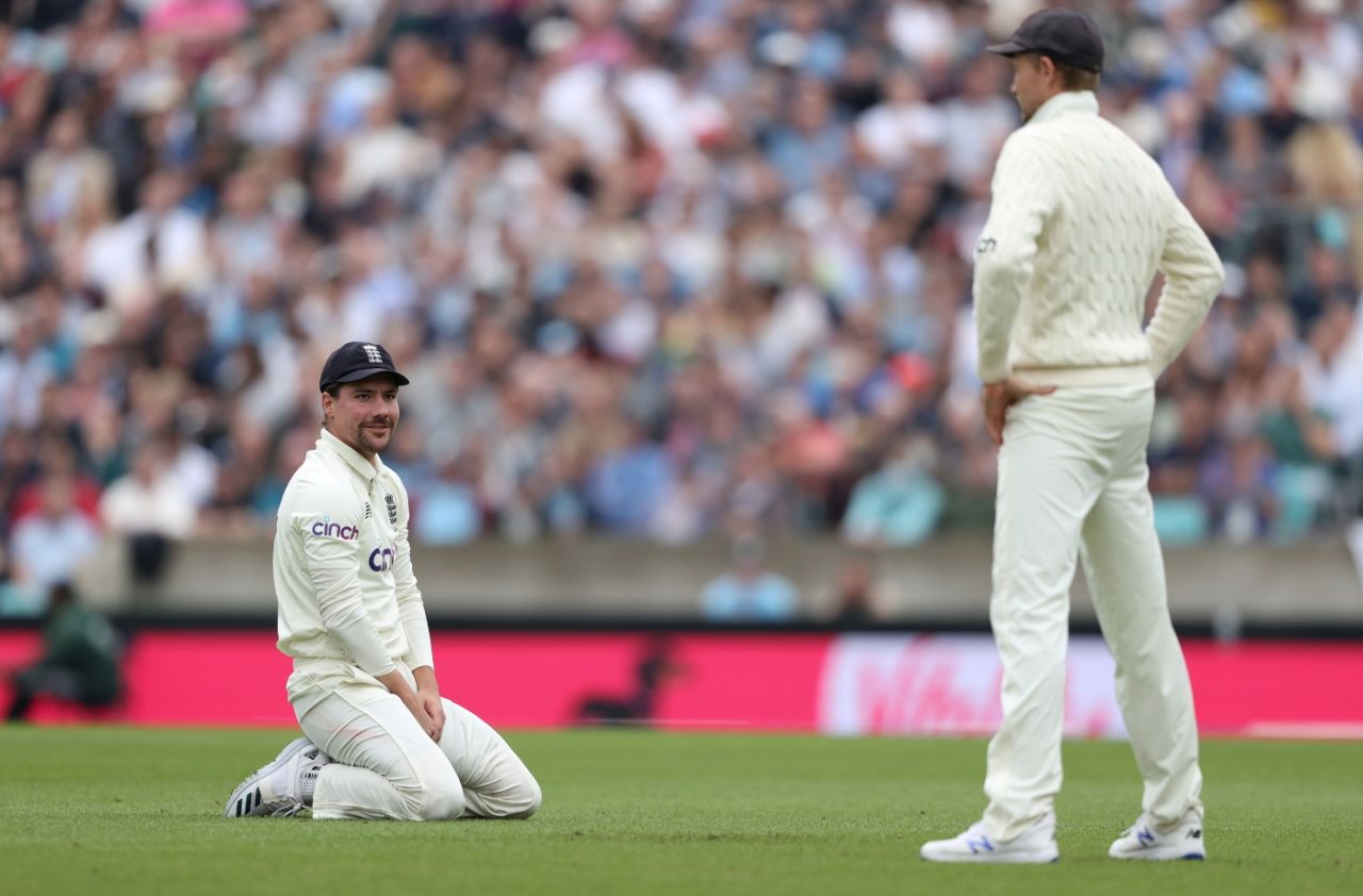 Rory Burns put down Rohit Sharma in the slips, England vs India, 4th Test, The Oval, London, 3rd day, September 4, 2021