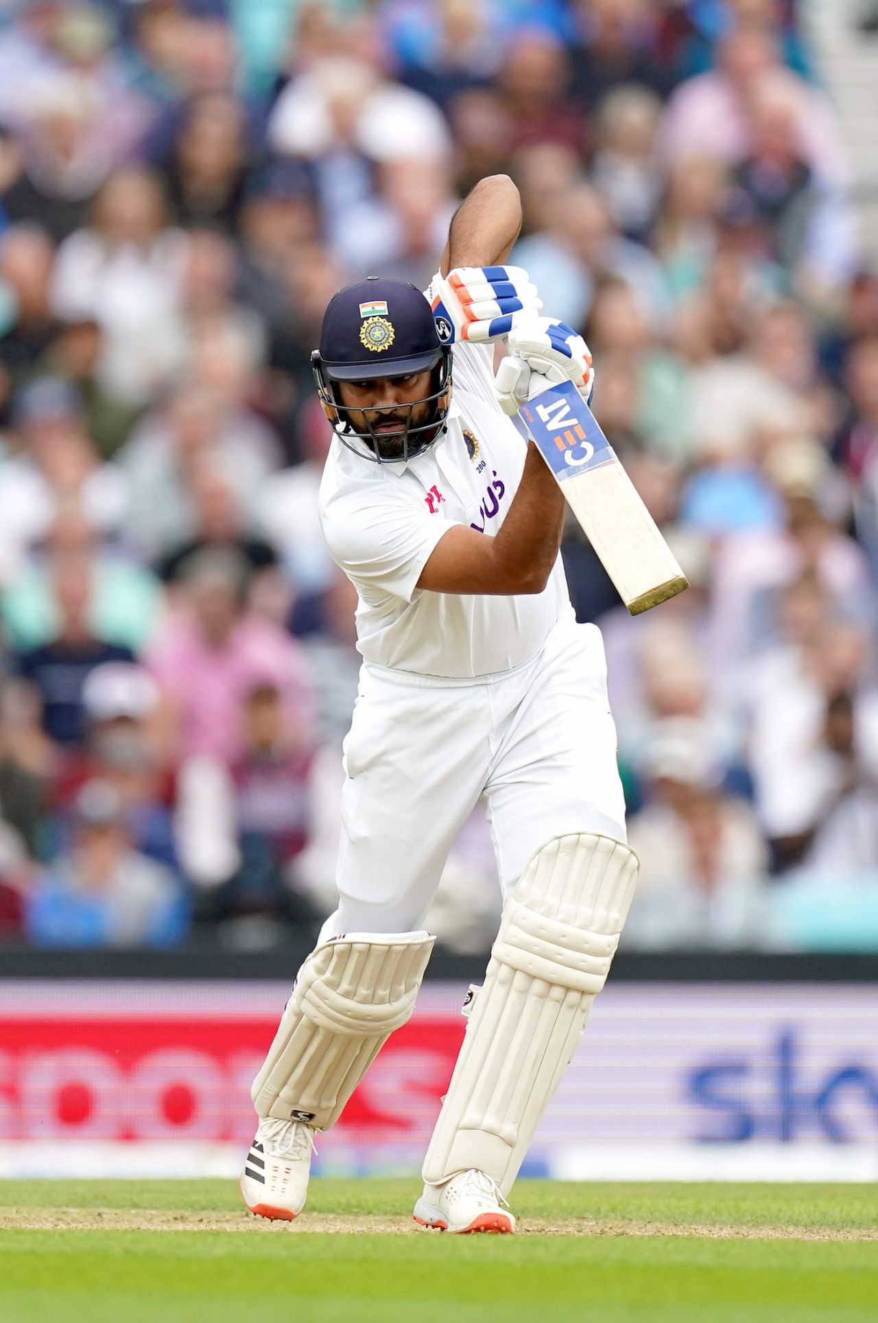 Rohit Sharma drives on the up, England vs India, 4th Test, The Oval, London, 3rd day, September 4, 2021