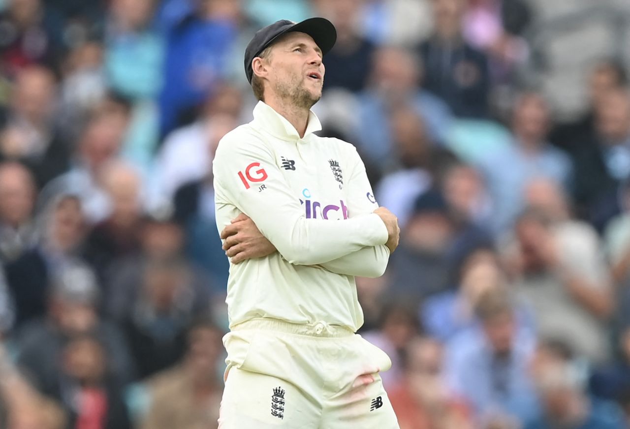 Joe Root reacts on the field as India build their lead, England vs India, 4th Test, The Oval, London, 3rd day, September 4, 2021