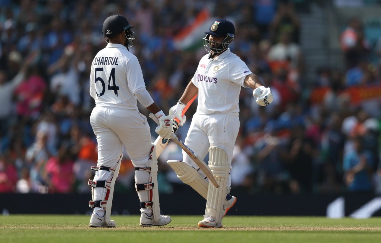 Shardul Thakur and Rishabh Pant put on 100 runs together, England vs India, 4th Test, The Oval, London, 4th day, September 5, 2021