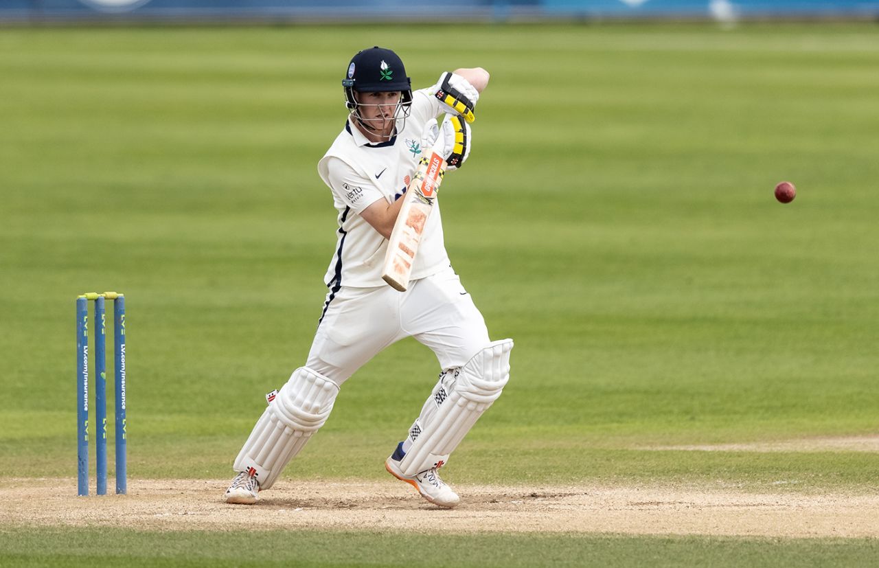 Harry Brook punches into the off side, Northamptonshire vs Yorkshire, County Championship, Group Three, Wantage Road, July 6, 2021