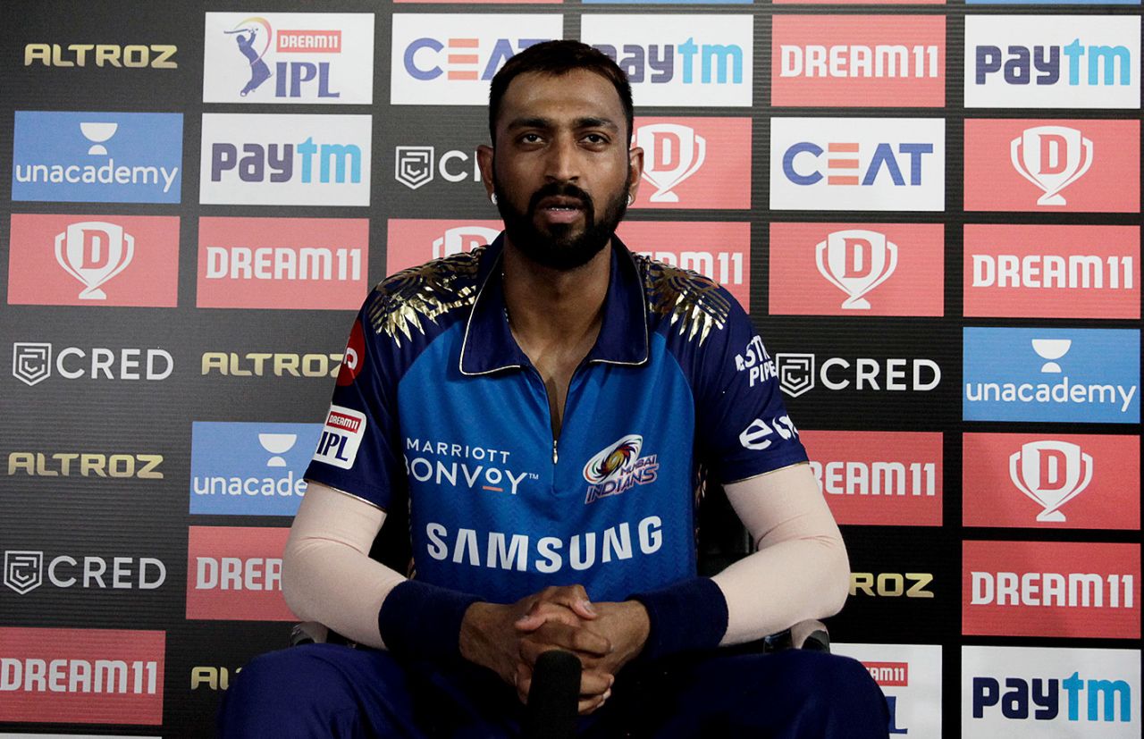 Krunal Pandya talks at the press conference, Mumbai Indians vs Sunrisers Hyderabad, IPL 2020, Sharjah, October 4, 2020