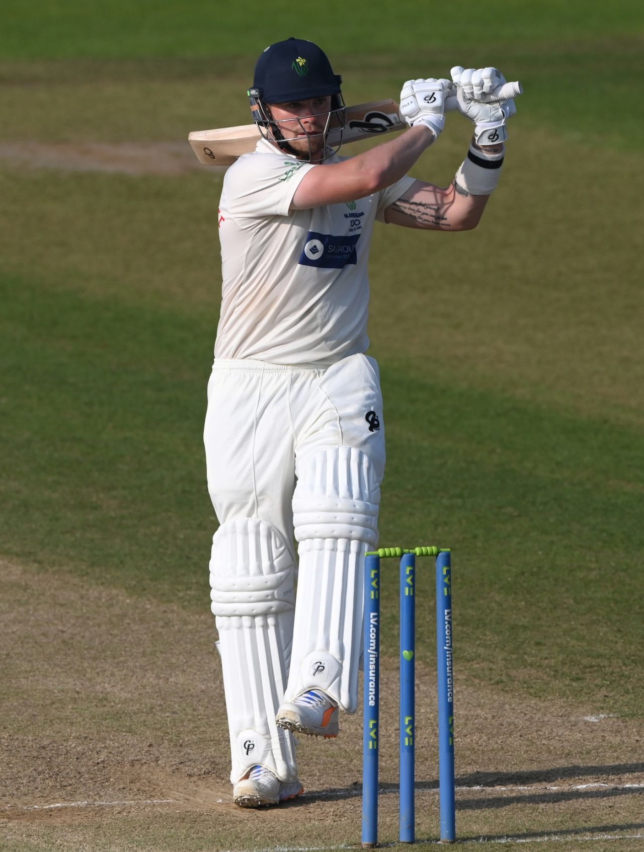 Dan Douthwaite plays a fine pull, Durham vs Glamorgan, Emirates Riverside, 3rd day, LV= Insurance County Championship, September 07, 2021